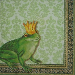 1224. Принцесса-лягушка на зеленом. 10 шт., 7 руб/шт