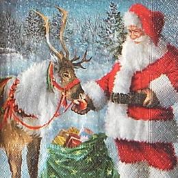 12683. Санта Клаус и олень. 5 шт., 17 руб/шт