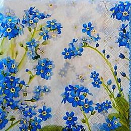 12771. Мелкие голубые цветочки. 5 шт.,  17 руб/шт