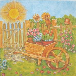 3513. Тележка с цветами. 20 штук., 5.5 руб/шт