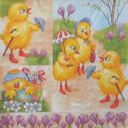 4421. Коллаж из цыплят. 10 шт., 8 руб/шт
