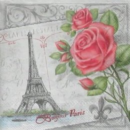 4851. Роза на сером Париже