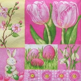 8367. Розовые яйца и тюльпаны