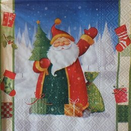 8612. Дед Мороз с елкой и подарками. 5 шт., 12 руб/шт