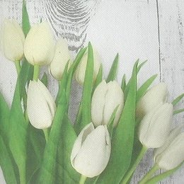 8987. Белые тюльпаны. Двухслойная
