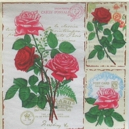 9387. Розы на почтовых марках. Двухслойная. 5 шт., 8 руб/шт