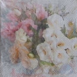 9550. Розовые и белые цветы, 10 шт., 14 руб/шт