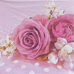 9665. Розы на розовом