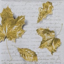 9820. Золотые листья на письменах