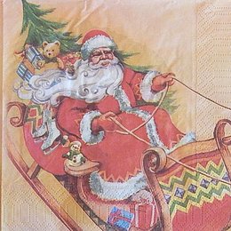 9912. Дед Мороз на санях. 5 шт., 7 руб/шт