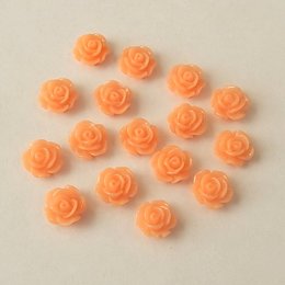 hm-1525. Кабошон Роза, апельсиновый, 10 шт, 5 руб/шт