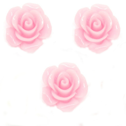 hm-1257. Кабошон Роза, цвет розовый, 10 шт., 6 руб/шт