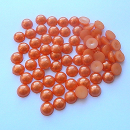 hm-1328. Полубусины, оранжевые, 50 шт., 3 руб/шт