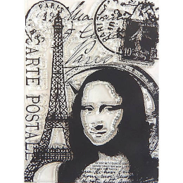 hm-1664. Силиконовый штамп Мона Лиза
