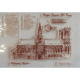 hm-1670.  Набор силиконовых штампов Notre Dame de Paris