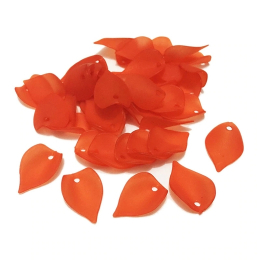 hm-2733. Листик пластик, оранжевый. 100 шт., 5 руб/шт