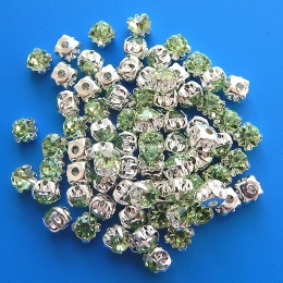 hm-355. Пришивной элемент, прозрачно-зеленый. 50 шт., 1.2 руб/шт